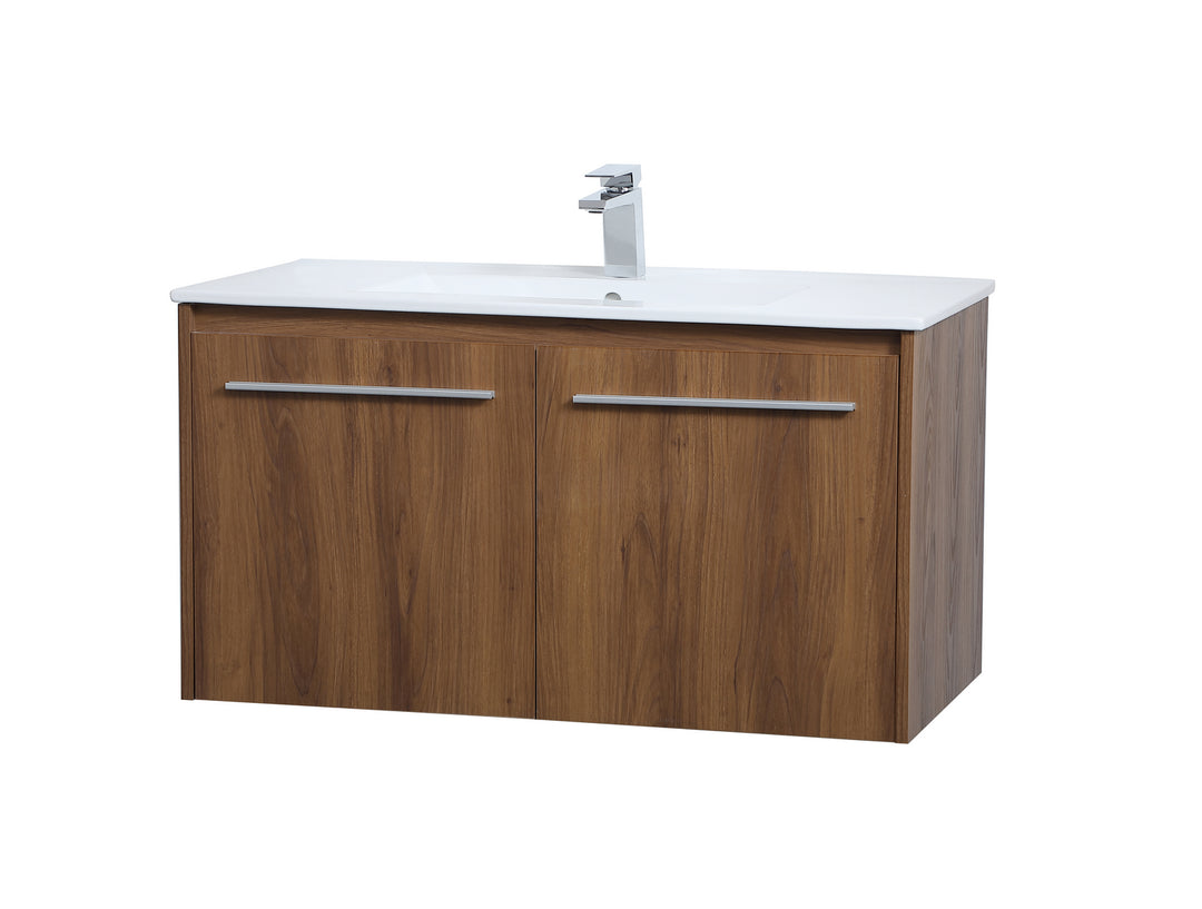 Elegant Lighting VF44036WB  Rasina Plumbing Walnut Brown