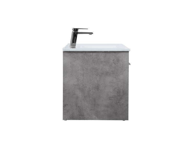 Elegant Lighting VF44040CG Modern Rasina Plumbing Concrete Grey