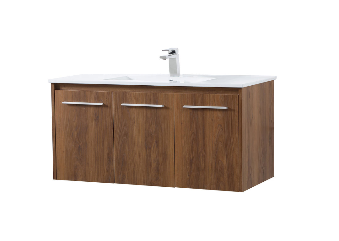 Elegant Lighting VF44040WB Modern Rasina Plumbing Walnut Brown