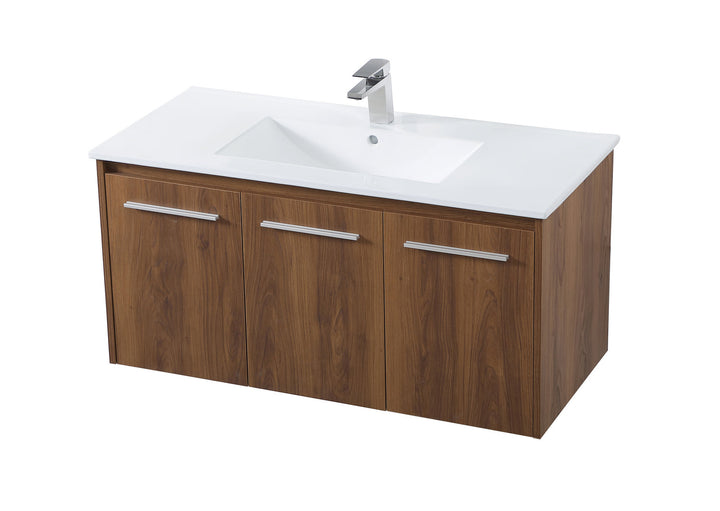 Elegant Lighting VF44040WB Modern Rasina Plumbing Walnut Brown