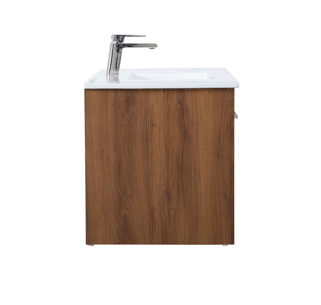 Elegant Lighting VF44040WB Modern Rasina Plumbing Walnut Brown