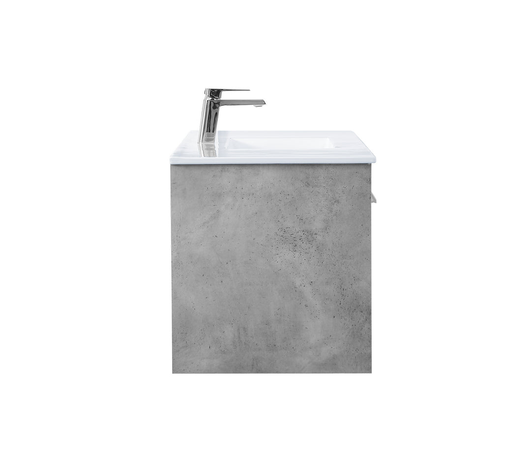 Elegant Lighting VF44048CG Modern Rasina Plumbing Concrete Grey