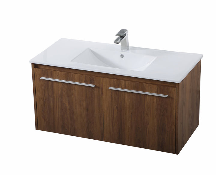 Elegant Lighting VF45040WB Modern Tessa Plumbing Walnut Brown