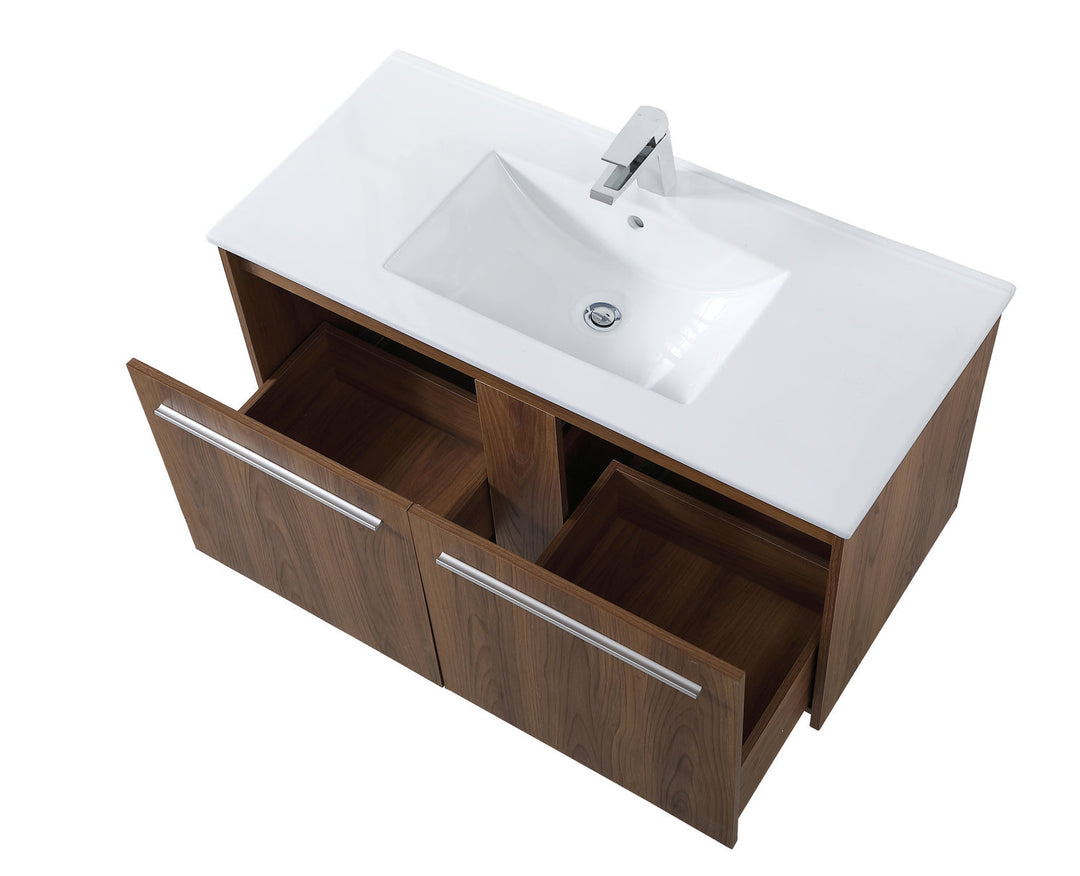 Elegant Lighting VF45040WB Modern Tessa Plumbing Walnut Brown