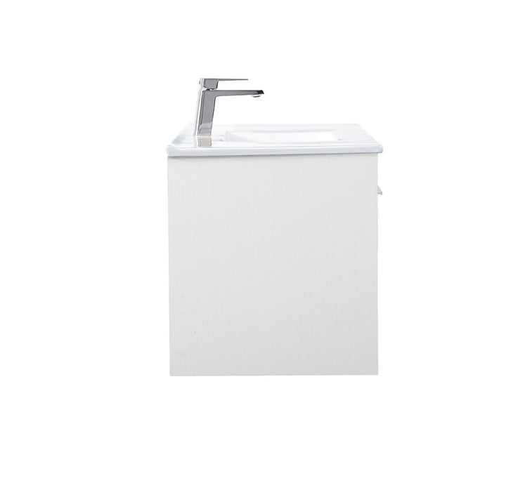 Elegant Lighting VF45048WH Tessa Single Bathroom Floating Vanity Plumbing White