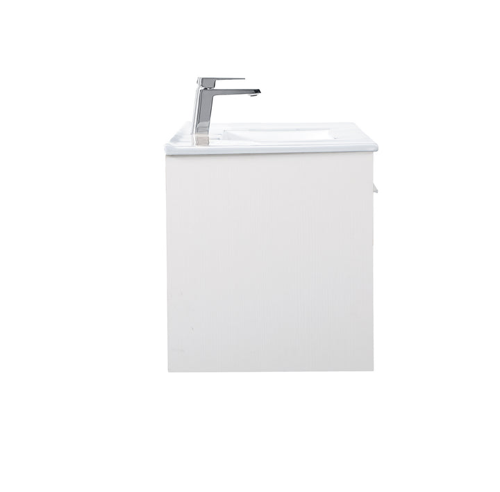 Elegant Lighting VF45048WH Tessa Single Bathroom Floating Vanity Plumbing White