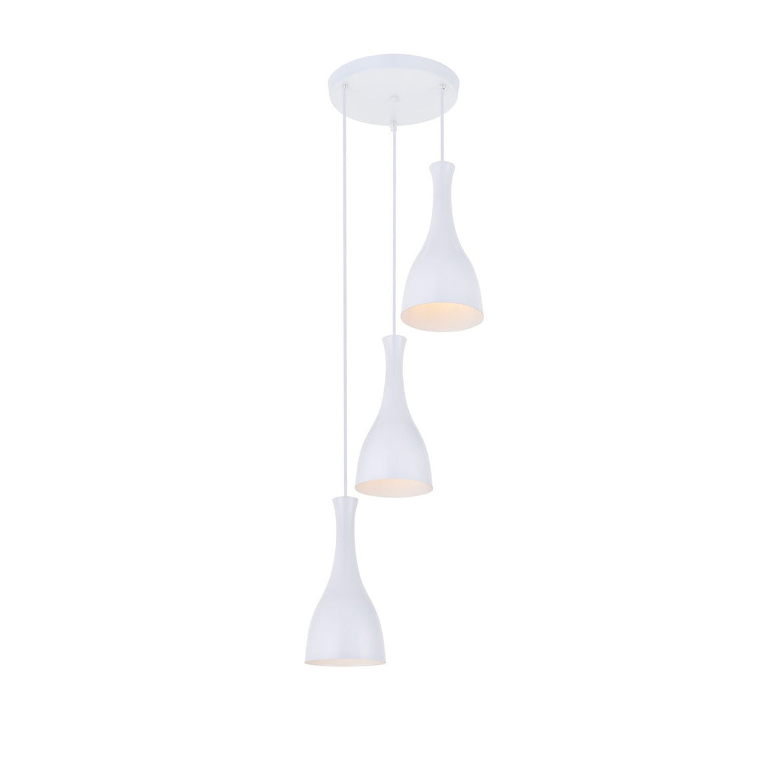 Elegant Aiken LD2408WH Pendant Light - White