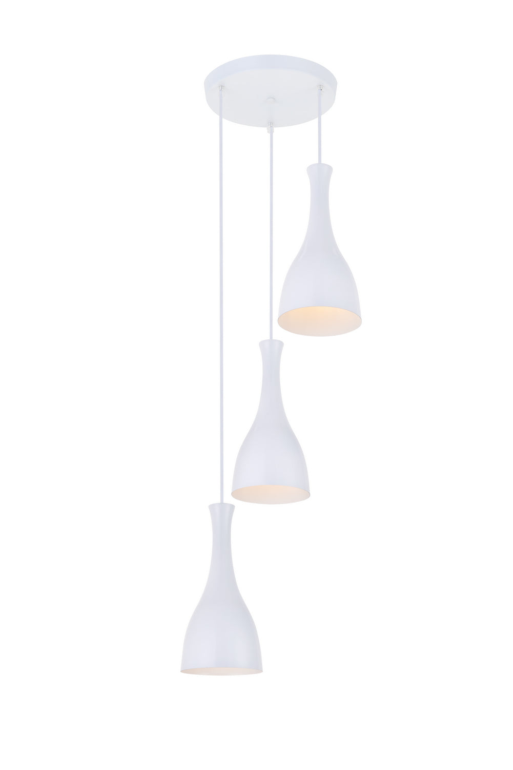 Elegant Aiken LD2408WH Pendant Light - White