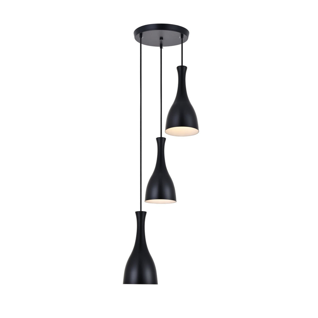 Elegant Aiken LD2408BK Pendant Light - Black