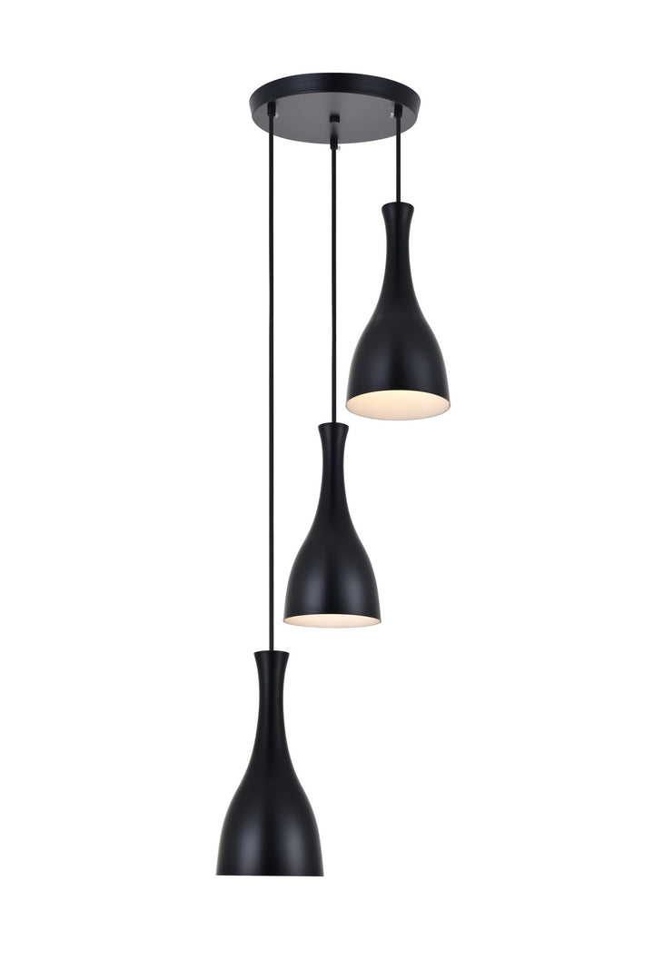 Elegant Aiken LD2408BK Pendant Light - Black