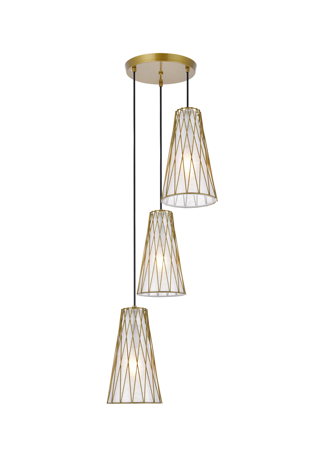 Elegant Modesta LD2416BR Pendant Light - Brass