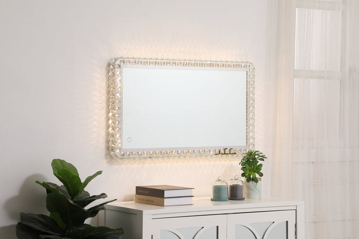 Elegant Lighting MRE61832C Evelyn Led Mirror Mirror Chrome