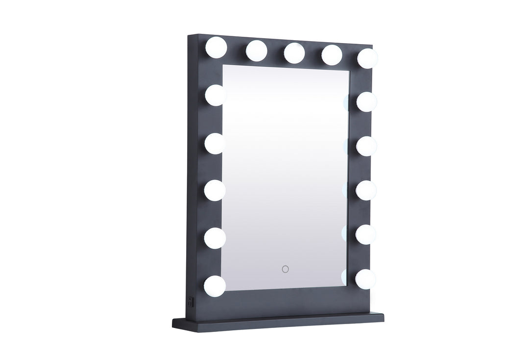 Elegant Lighting MRE32432BK  Brenda Mirror Black