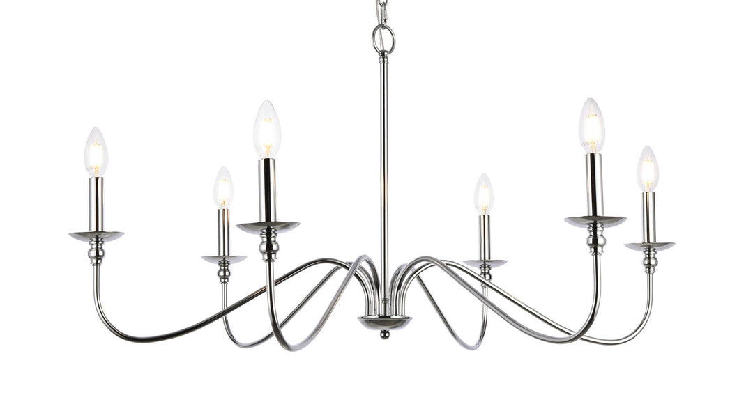 Elegant Rohan LD5006D36PN Chandelier Light - Polished Nickel