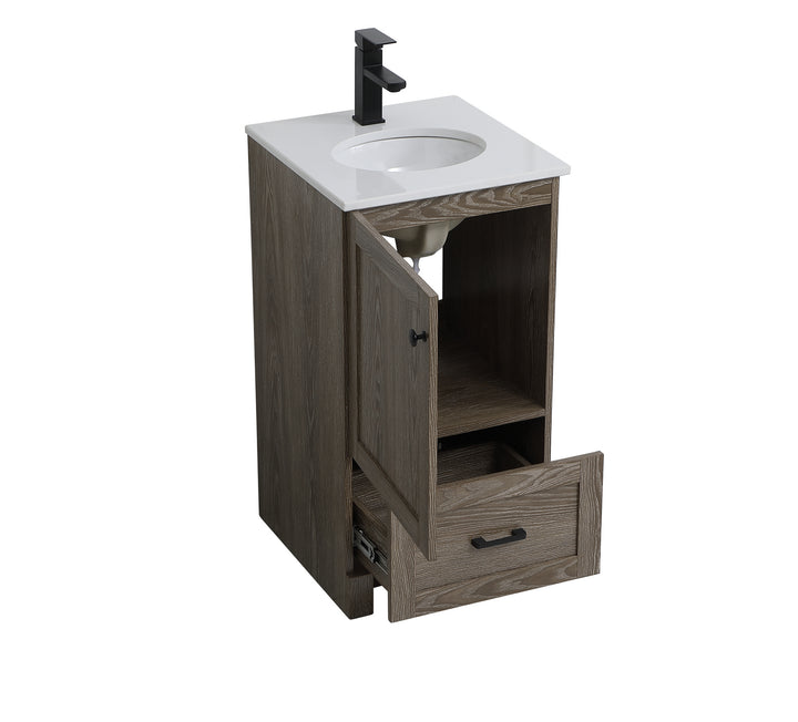 Elegant Lighting VF2818WO  Soma Plumbing Weathered Oak