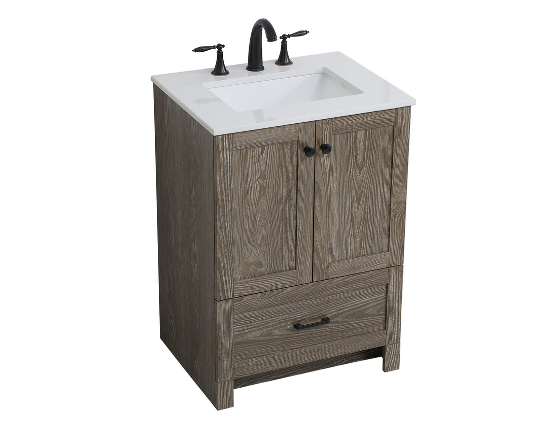 Elegant Lighting VF2824WO  Soma Plumbing Weathered Oak