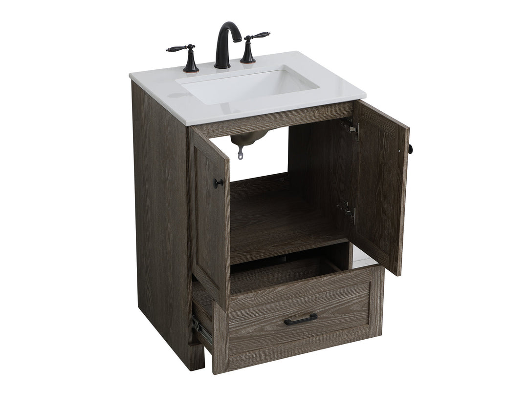 Elegant Lighting VF2824WO  Soma Plumbing Weathered Oak