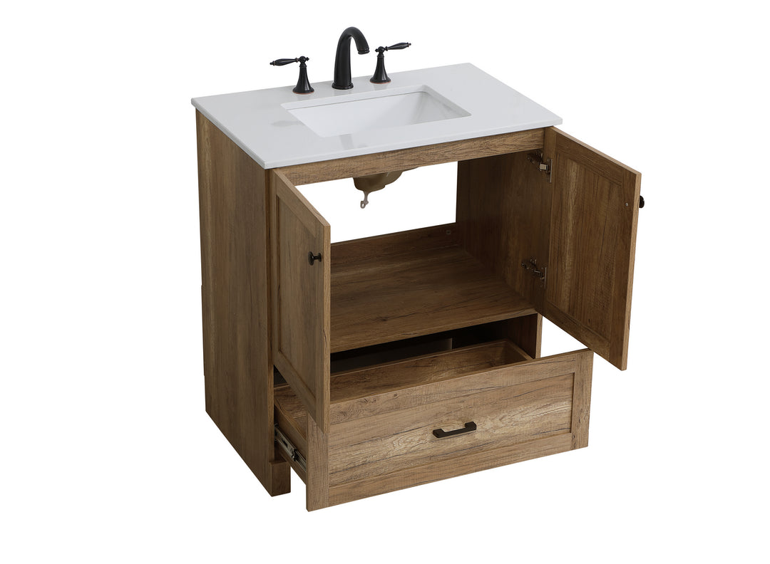 Elegant Lighting VF2830NT  Soma Plumbing Natural Oak