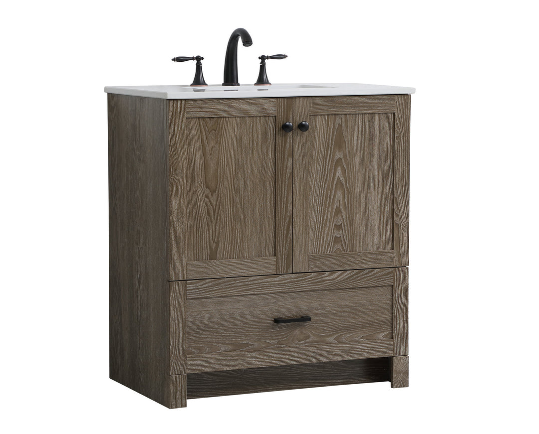 Elegant Lighting VF2830WO  Soma Plumbing Weathered Oak