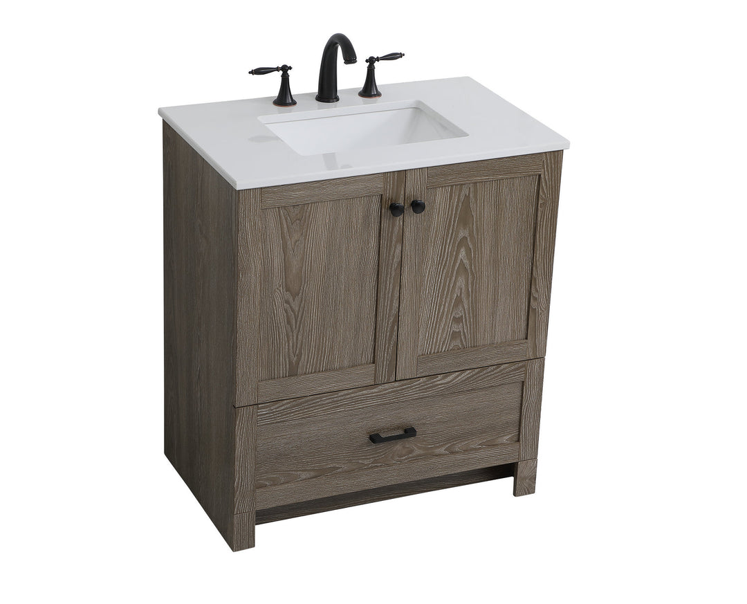 Elegant Lighting VF2830WO  Soma Plumbing Weathered Oak