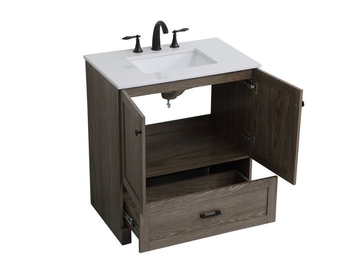 Elegant Lighting VF2830WO  Soma Plumbing Weathered Oak