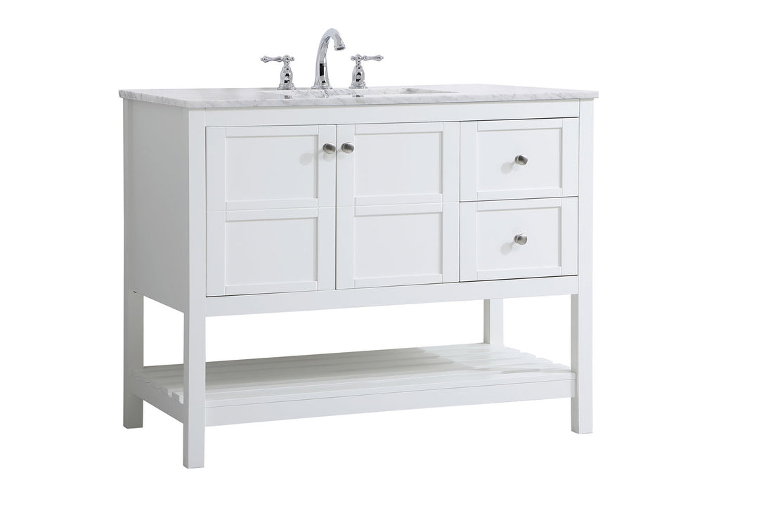 Elegant Lighting VF16542WH Thalen Single Bathroom Vanity Plumbing White