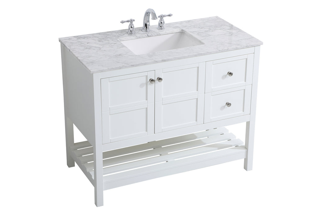 Elegant Lighting VF16542WH Thalen Single Bathroom Vanity Plumbing White