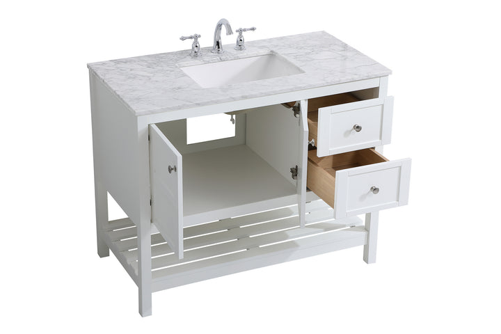 Elegant Lighting VF16542WH Thalen Single Bathroom Vanity Plumbing White