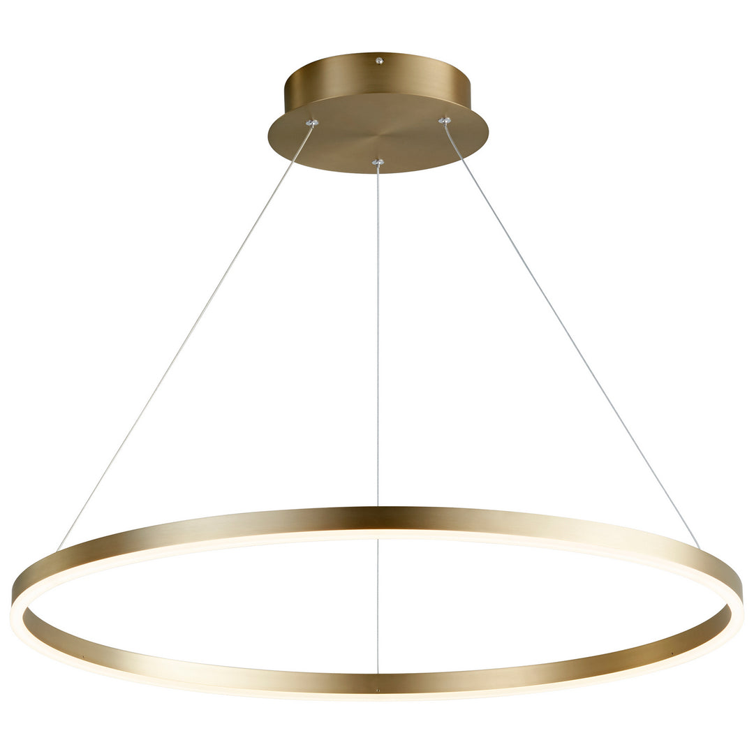 Oxygen Circulo 3-65-40 Chandelier Light - Aged Brass