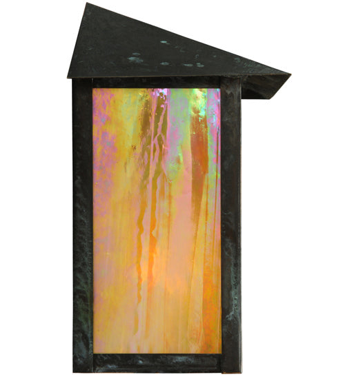 Meyda Tiffany Lighting 91915 Seneca One Light Wall Sconce Outdoor Verde