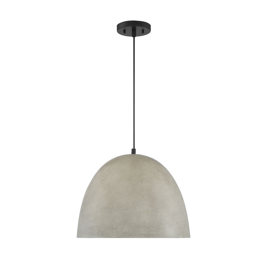 Meridian Mpend M70093CMBK Pendant Light - Concrete with Matte Black