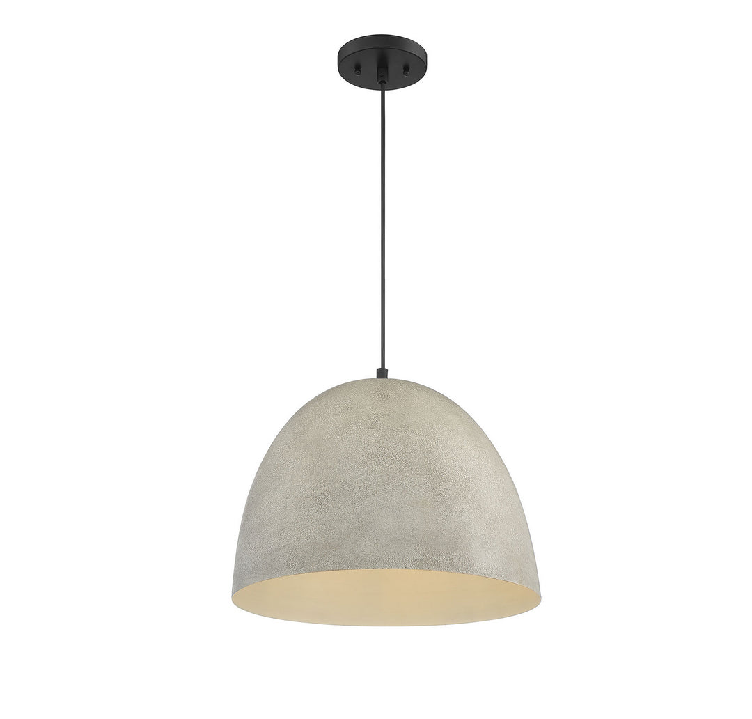 Meridian Mpend M70093CMBK Pendant Light - Concrete with Matte Black