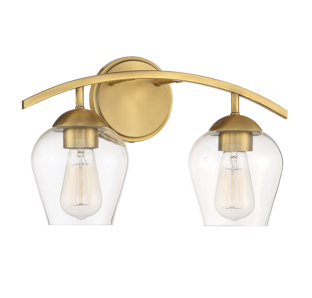 Meridian Mbath M80031NB Bath Vanity Light 16 in. wide - Natural Brass