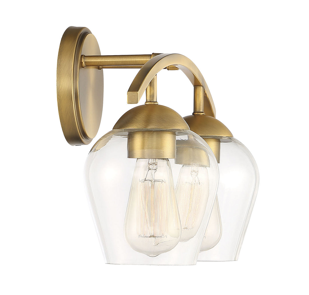 Meridian Mbath M80031NB Bath Vanity Light 16 in. wide - Natural Brass