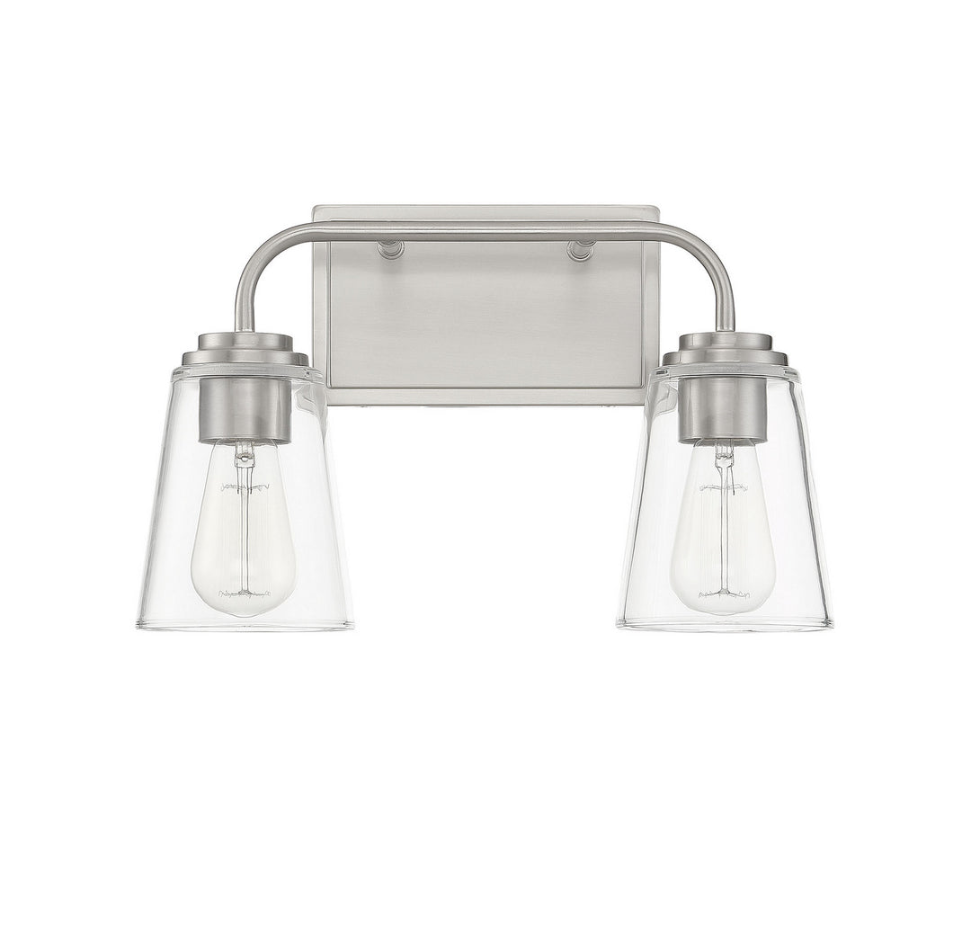 Meridian Mbath M80043BN Bath Vanity Light 15 in. wide - Brushed Nickel