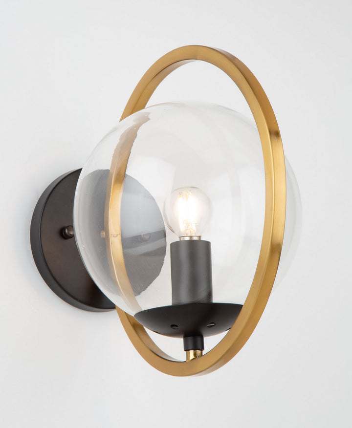 Artcraft Lugano AC10891VB Wall Light - Black & Vintage Brass