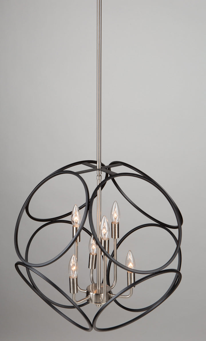 Artcraft Sorrento AC11566NB Chandelier Light - Matte Black & Satin Nickel