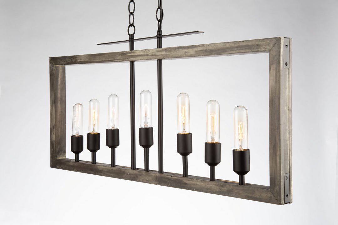 Artcraft Gatehouse AC11657BK Pendant Light - Beach Wood & Black