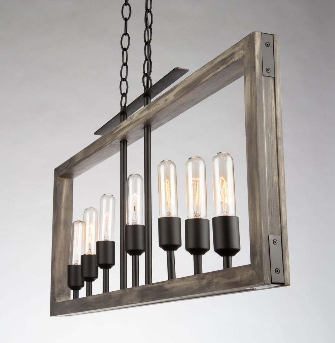 Artcraft Gatehouse AC11657BK Pendant Light - Beach Wood & Black