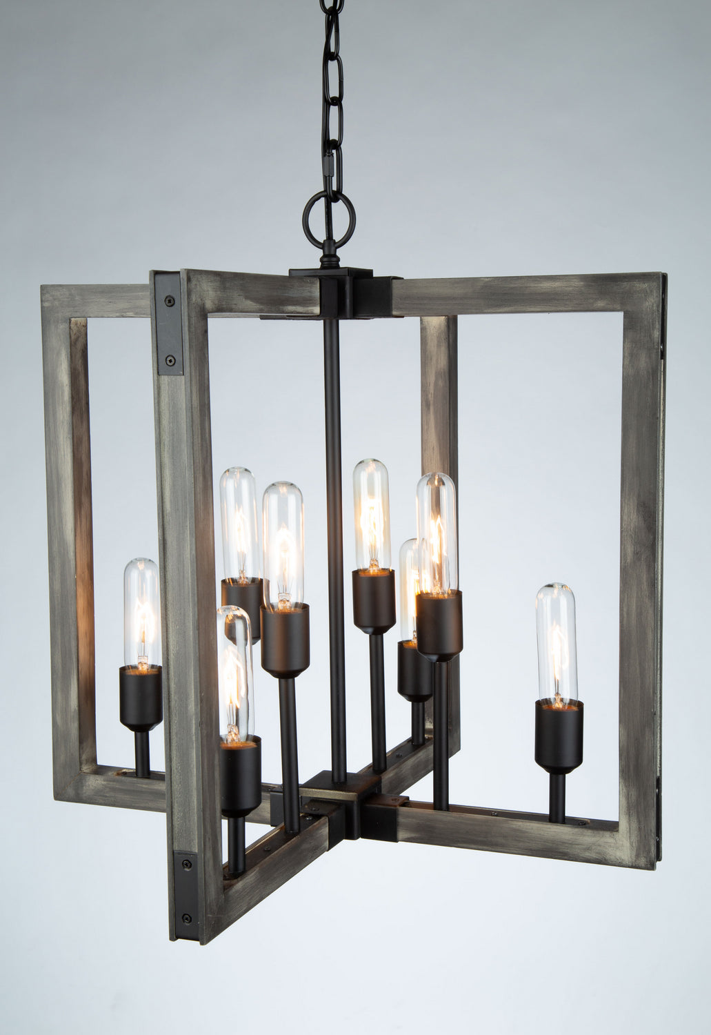 Artcraft Gatehouse AC11658BK Chandelier Light - Beach Wood & Black