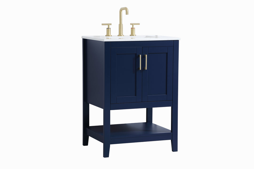 Elegant Lighting VF16024BL  Aubrey Plumbing Blue