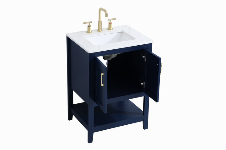 Elegant Lighting VF16024BL  Aubrey Plumbing Blue