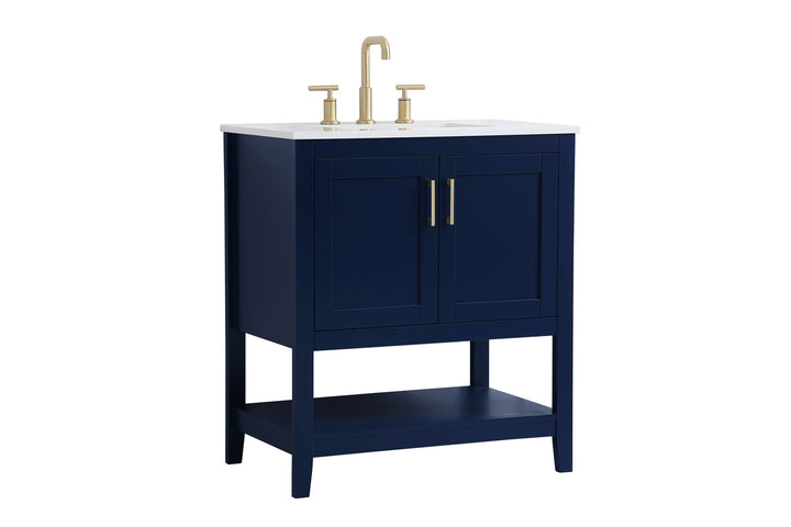 Elegant Lighting VF16030BL  Aubrey Plumbing Blue