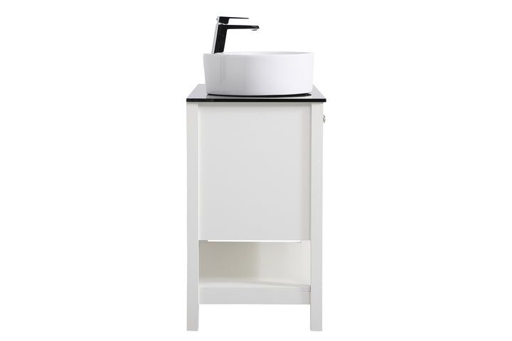 Elegant Lighting VF16236WH Ralph Vessel Sink Bathroom Vanity Plumbing White