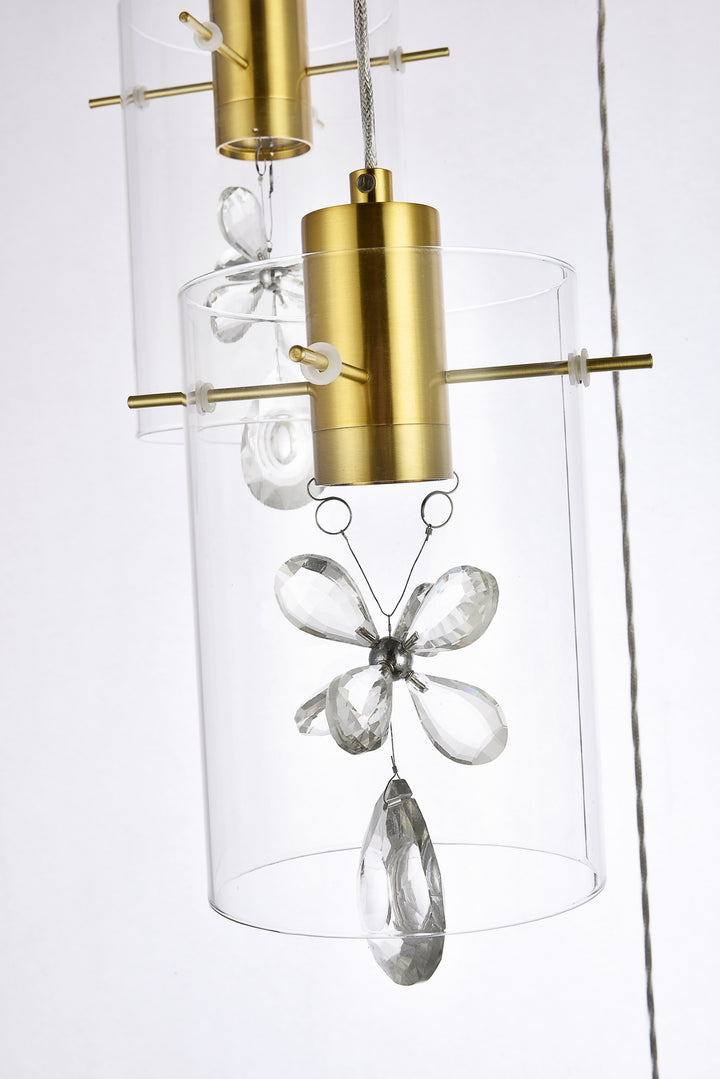 Elegant Hana 5202D22G Pendant Light - Gold