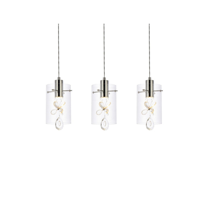 Elegant Hana 5202D24C Pendant Light - Chrome