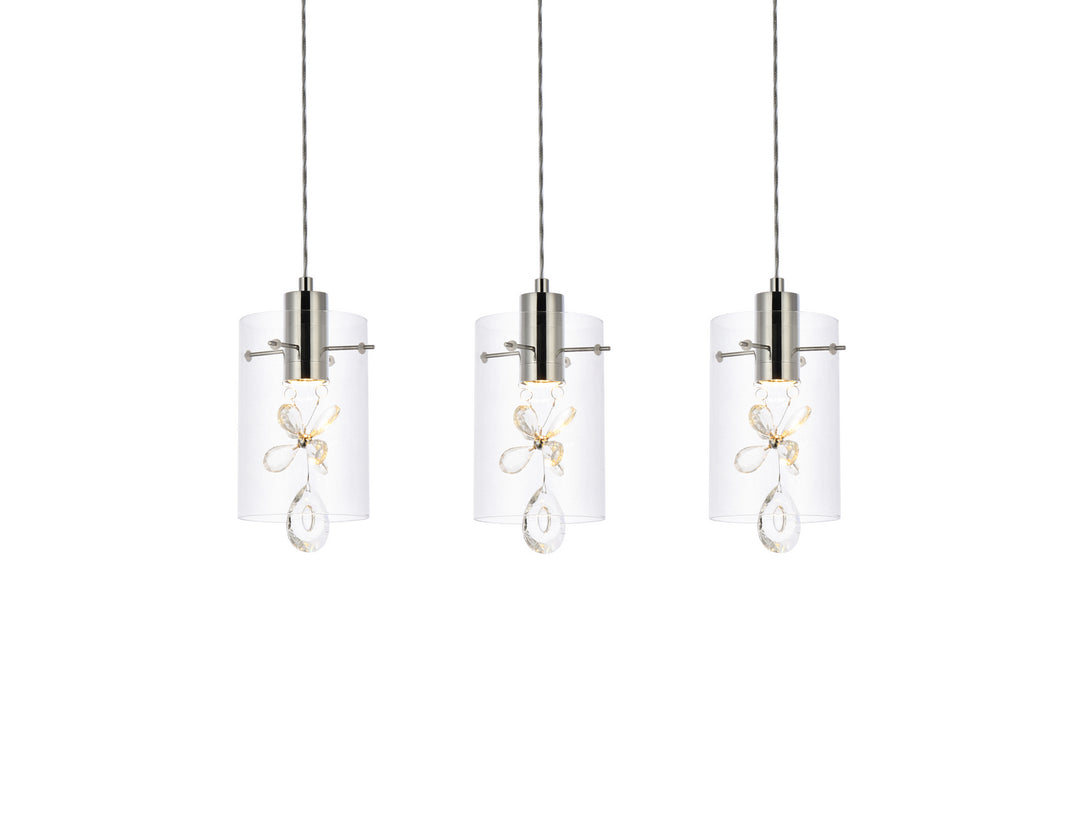 Elegant Hana 5202D24C Pendant Light - Chrome