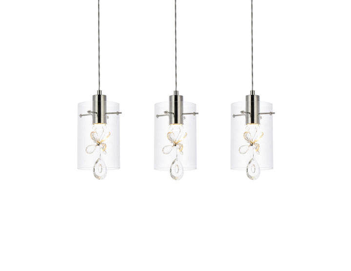 Elegant Hana 5202D24C Pendant Light - Chrome