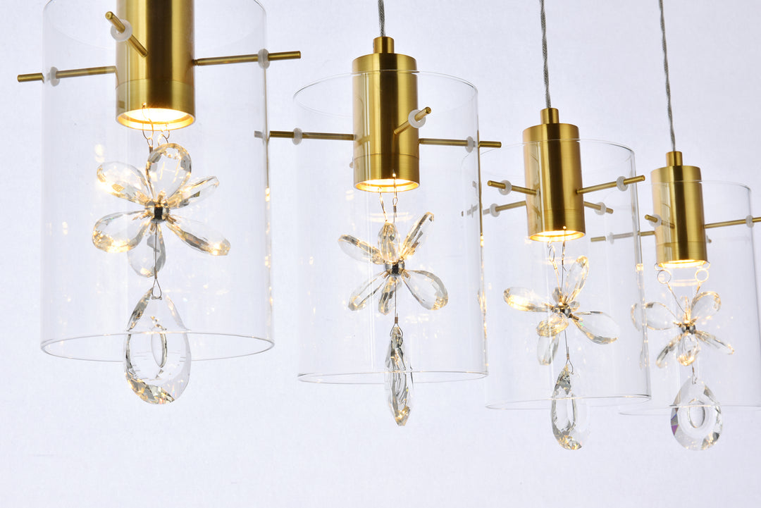 Elegant Hana 5202D36G Pendant Light - Gold