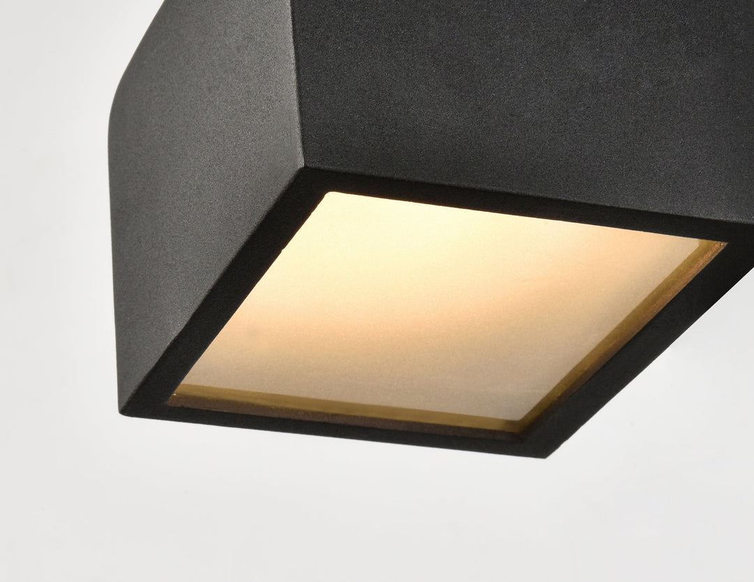 Elegant Lighting LDOD4004BK Modern Raine Outdoor Black